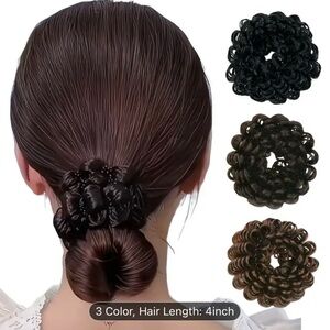 12 pics of Set of Four Hair Bun Makers in Black and Brown